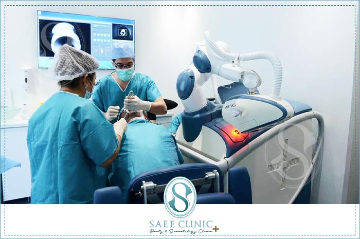 کاشت مو در کلینیک ساعی با دستگاه آرتاس