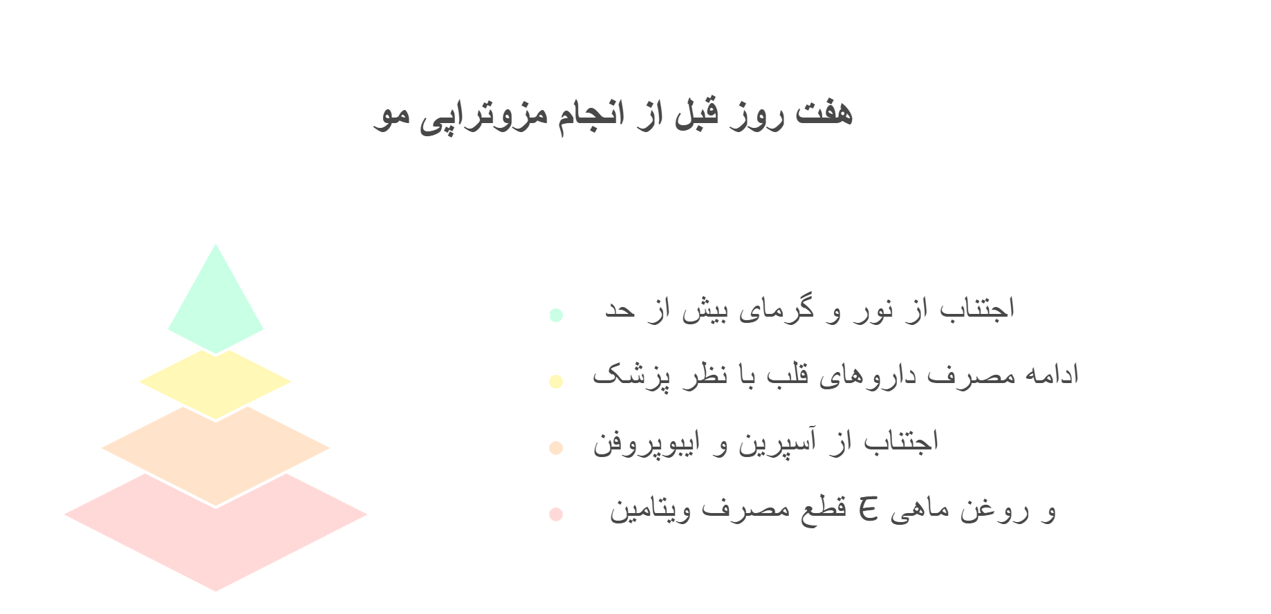 7 روز قبل از انجام مزوتراپی مو