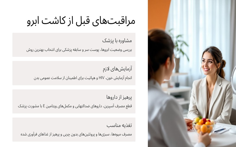 مراقبت های قبل از کاشت ابرو