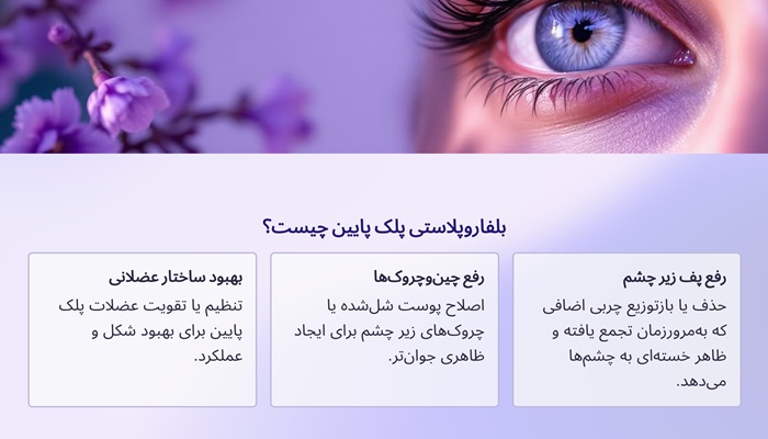 مفهوم بلفاروپلاستی پلک پایین